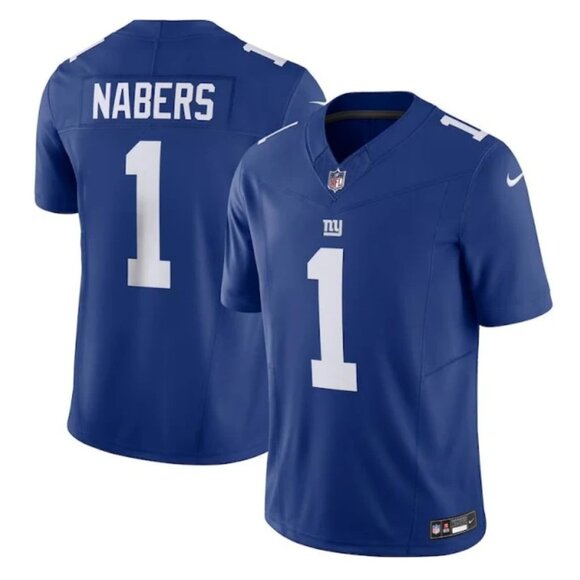 Mens Youths  Kids 1 Malik Nabers Stitched Blue Jersey - Picture 1 of 1